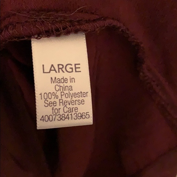 Jennifer Lopez off shoulder silky maroon blouse L - Picture 5 of 8